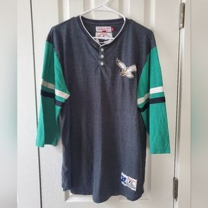 Mitchell & Ness Philadelphia Eagles 3/4 sleeve shirt